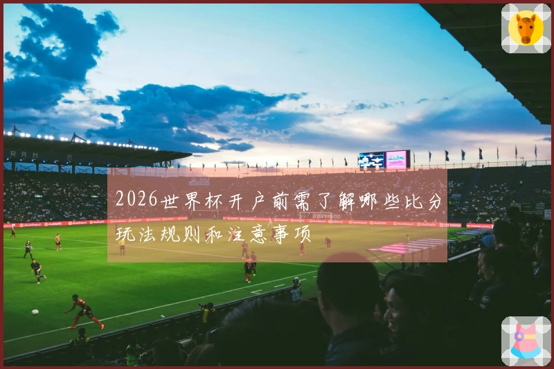 2026世界杯开户前需了解哪些比分玩法规则和注意事项